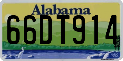 AL license plate 66DT914