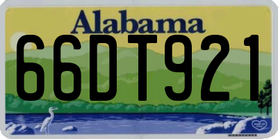 AL license plate 66DT921