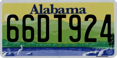 AL license plate 66DT924