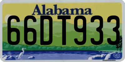 AL license plate 66DT933