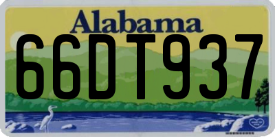 AL license plate 66DT937