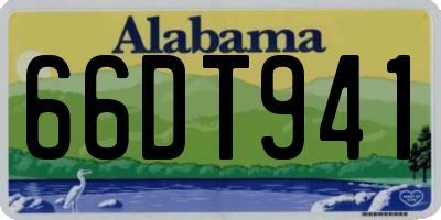AL license plate 66DT941
