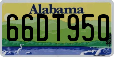 AL license plate 66DT950
