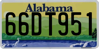 AL license plate 66DT951
