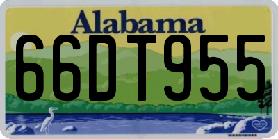 AL license plate 66DT955