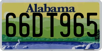 AL license plate 66DT965