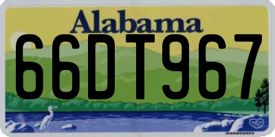AL license plate 66DT967