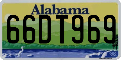 AL license plate 66DT969