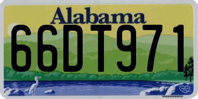 AL license plate 66DT971