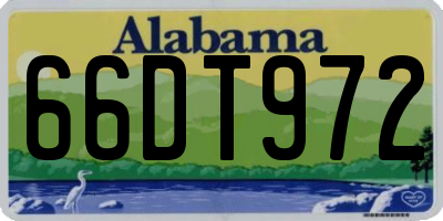 AL license plate 66DT972