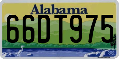 AL license plate 66DT975