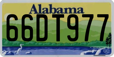 AL license plate 66DT977