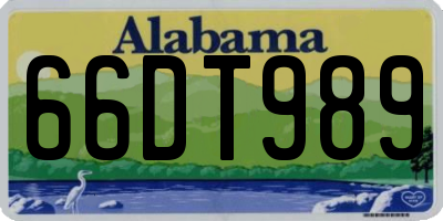 AL license plate 66DT989