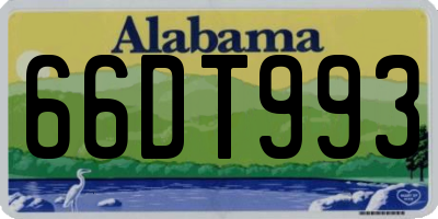 AL license plate 66DT993