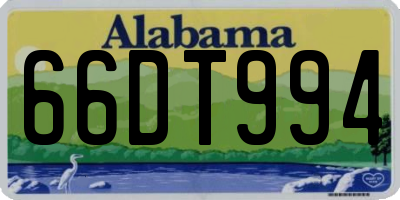 AL license plate 66DT994