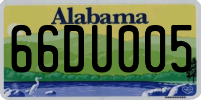 AL license plate 66DU005