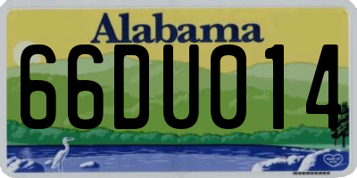 AL license plate 66DU014