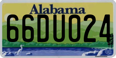 AL license plate 66DU024