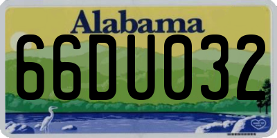 AL license plate 66DU032