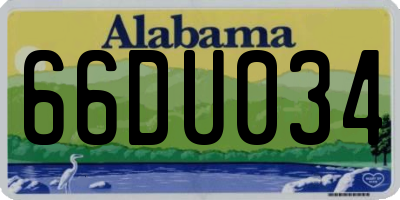 AL license plate 66DU034