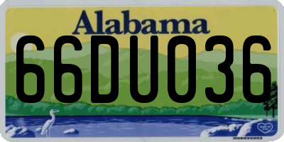 AL license plate 66DU036