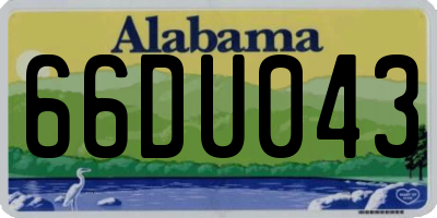 AL license plate 66DU043