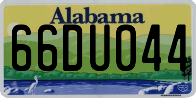 AL license plate 66DU044