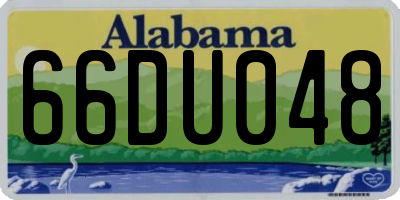 AL license plate 66DU048