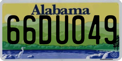 AL license plate 66DU049