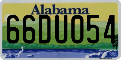 AL license plate 66DU054
