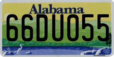 AL license plate 66DU055