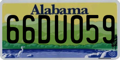 AL license plate 66DU059