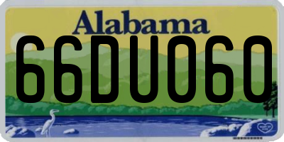 AL license plate 66DU060