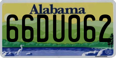 AL license plate 66DU062