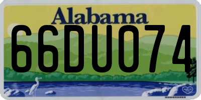 AL license plate 66DU074