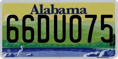 AL license plate 66DU075