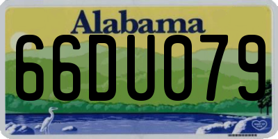 AL license plate 66DU079