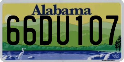 AL license plate 66DU107