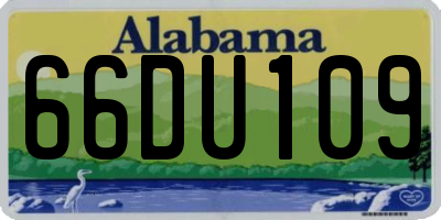 AL license plate 66DU109