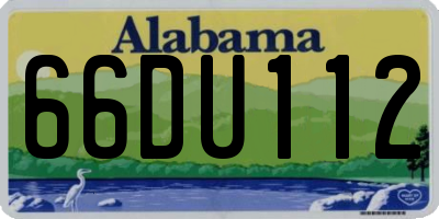 AL license plate 66DU112