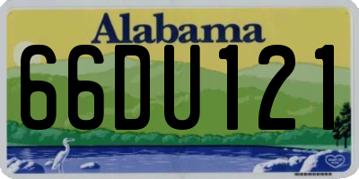 AL license plate 66DU121