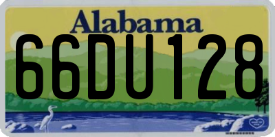 AL license plate 66DU128