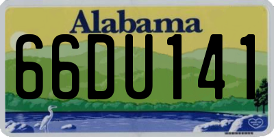 AL license plate 66DU141