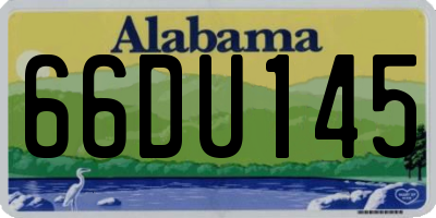 AL license plate 66DU145