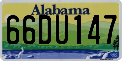 AL license plate 66DU147