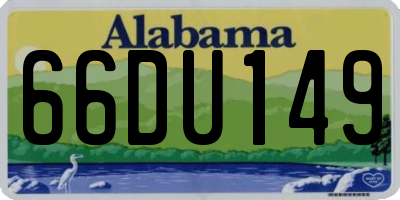 AL license plate 66DU149