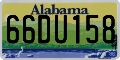 AL license plate 66DU158