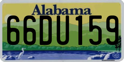 AL license plate 66DU159