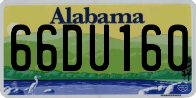AL license plate 66DU160