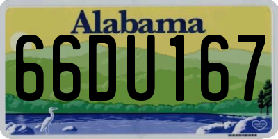 AL license plate 66DU167